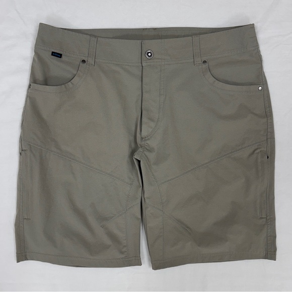 Kuhl Silencr Kargo Shorts Mens 38 Khaki Outdoor Hiking Short Camping Ripstop 10” - Picture 4 of 13